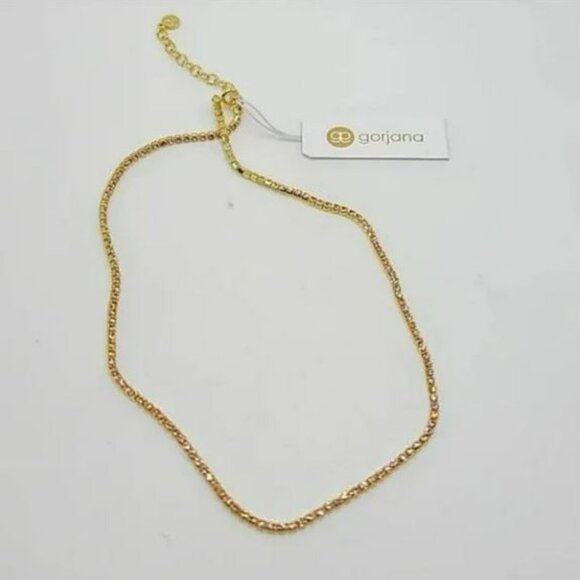 CLEARANCE Gorjana Blush Pink Crystal Lexi Gold Necklace - Picture 5 of 7